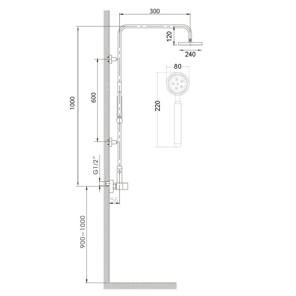 ฝักบัว RAIN SHOWER NOVABATH NVB-RS748-10HS
