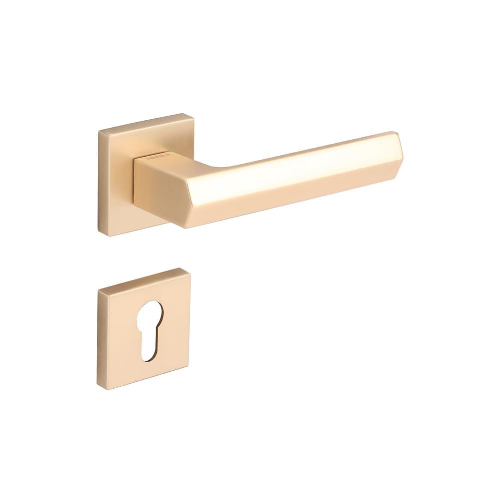 มือจับก้านโยกห้องทั่วไป MORTISE HAFELE 489.11.044 สีทองเหลืองปัดด้าน