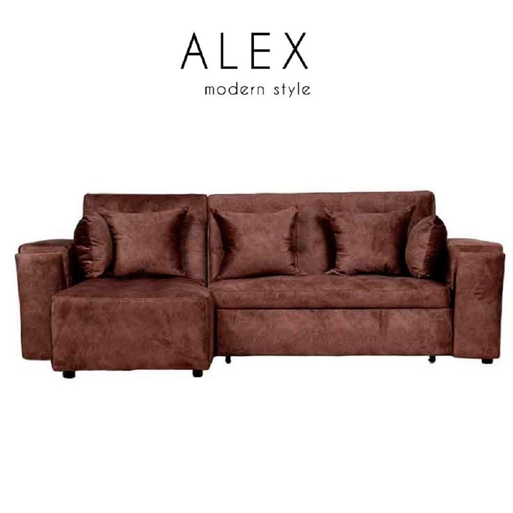 โซฟาเข้ามุมซ้าย AS FURNITURE ALEX CRBWU38 สีน้ำตาล