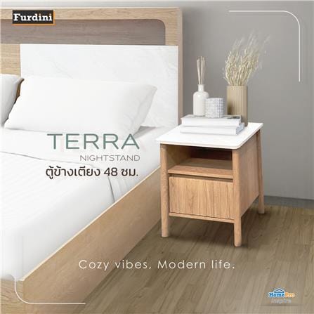 ตู้ข้างเตียง FURDINI TERRA 48 ซม. สีโอ๊ค/ลายหิน_4
