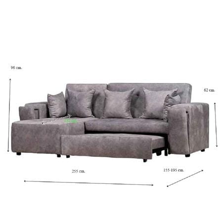 โซฟาเข้ามุมซ้าย AS FURNITURE ALEX CRGYU58 สีเทาอ่อน_9