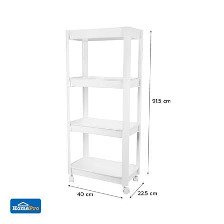 ชั้นวางของ 4 ชั้น STACKO VODA 40X22.5X91.5 ซม. สีขาว_6