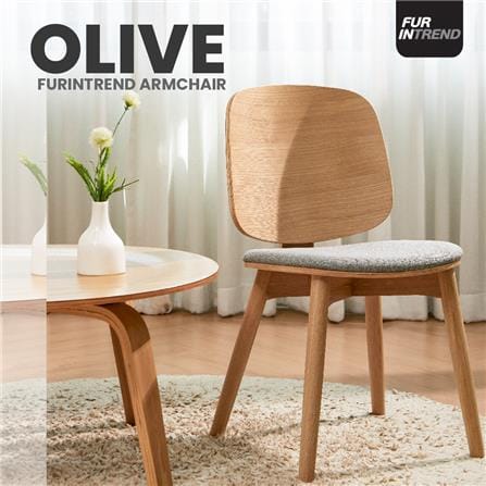 เก้าอี้ห้องอาหาร FURINTREND OLIVE สีน้ำตาล_2