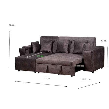 โซฟาเข้ามุมซ้าย AS FURNITURE ALEX CRGYU40 สีเทาเข้ม_9