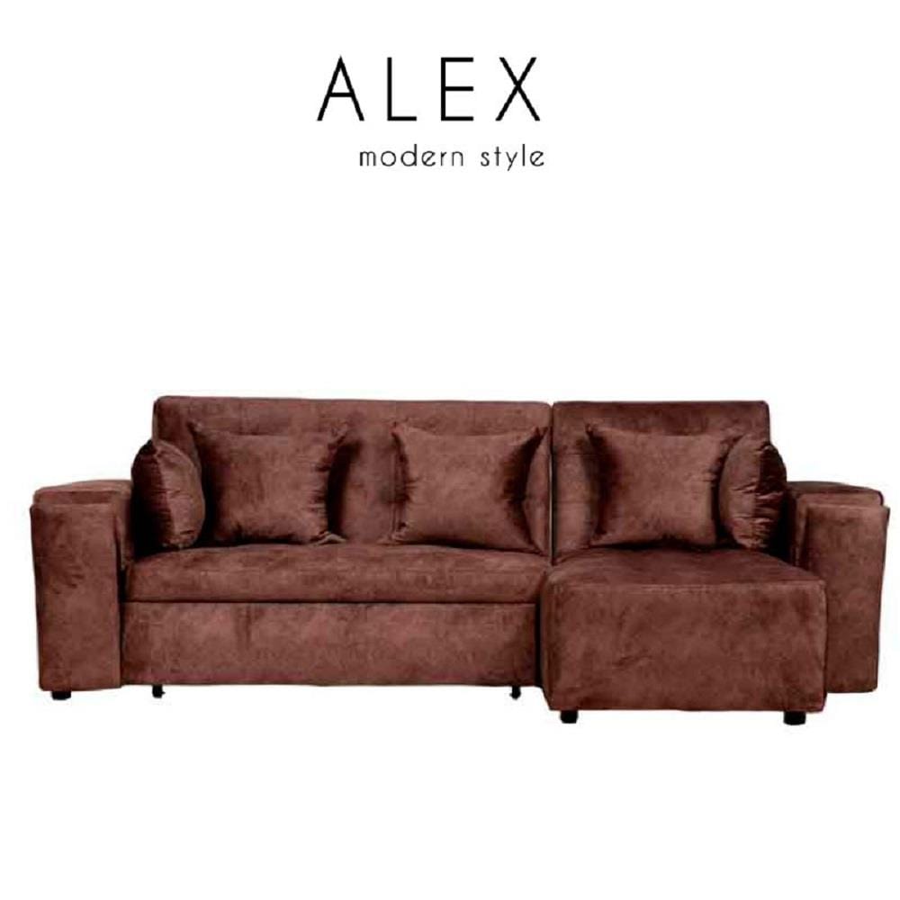 โซฟาเข้ามุมขวา AS FURNITURE ALEX CLBWU38 สีน้ำตาล