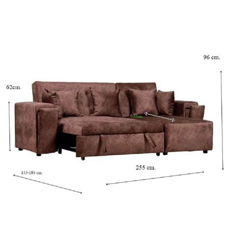 โซฟาเข้ามุมขวา AS FURNITURE ALEX CLBWU38 สีน้ำตาล_9