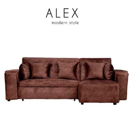 โซฟาเข้ามุมขวา AS FURNITURE ALEX CLBWU38 สีน้ำตาล_8