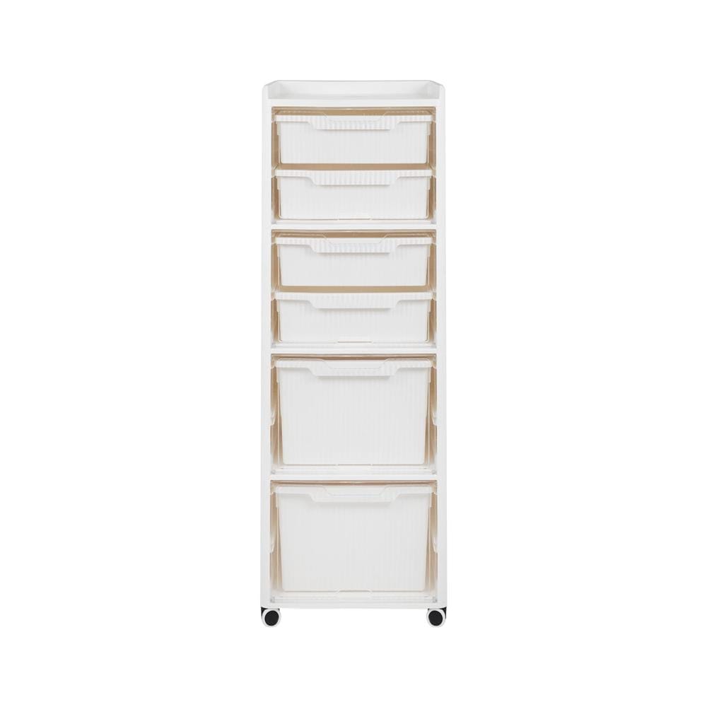 ตู้บานเปิดบน 4 ชั้น STACKO VENUS 41X30X114 ซม. สีขาว