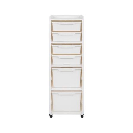 ตู้บานเปิดบน 4 ชั้น STACKO VENUS 41X30X114 ซม. สีขาว_2