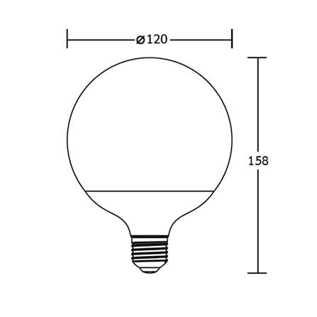 หลอด LED BEC G120 GLOBE 20 วัตต์ WARM WHITE E27_3