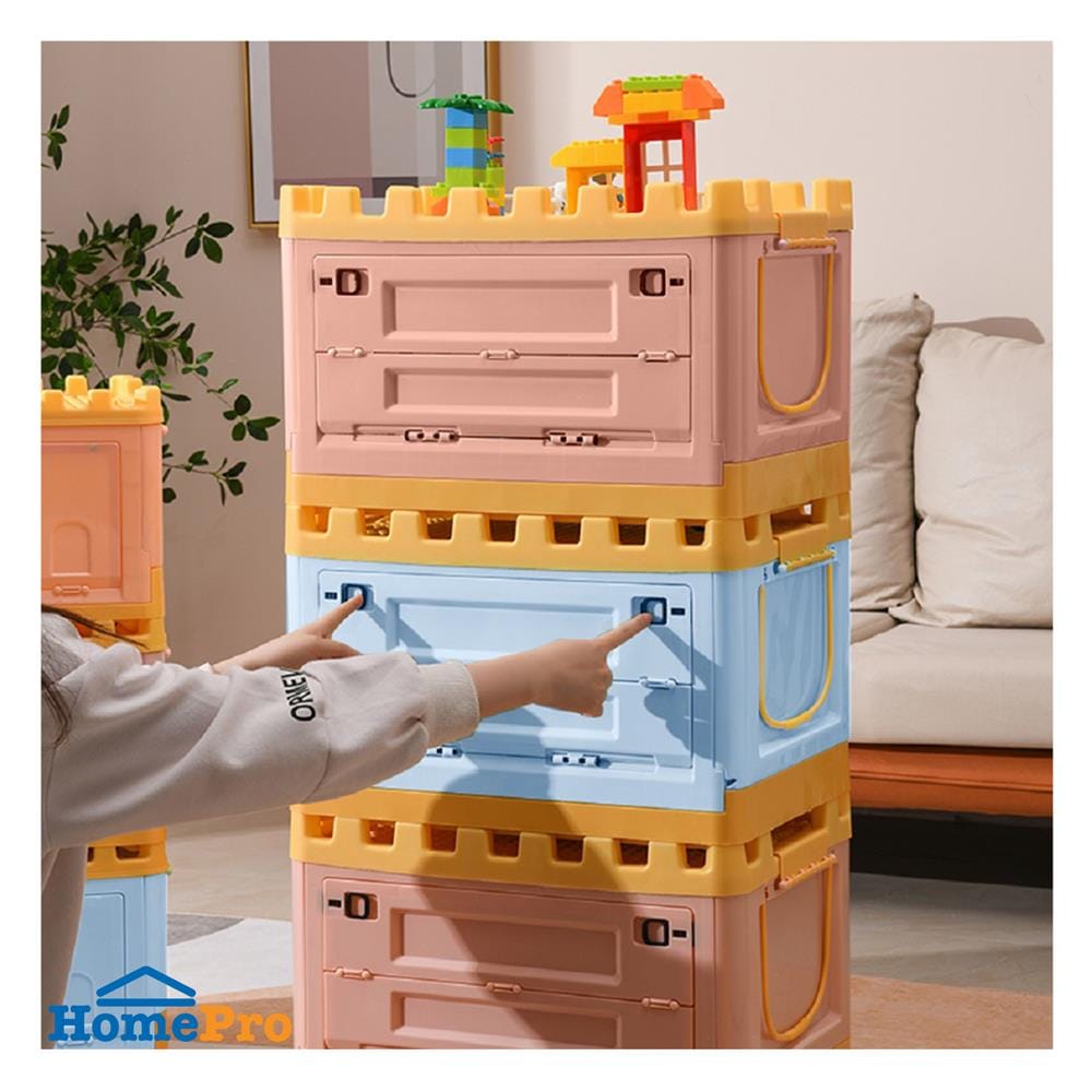 กล่องเก็บของ STACKO KID FORT SIZE S 41X30X27 ซม. สีชมพู