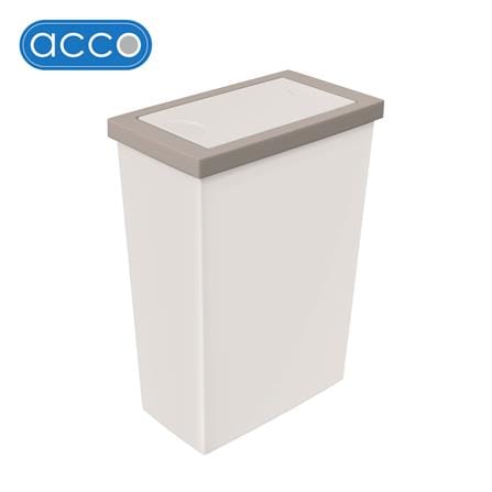 ถังขยะเหลี่ยมฝาสวิง ACCO CIRCULAR 20 ลิตร สีเทา_0