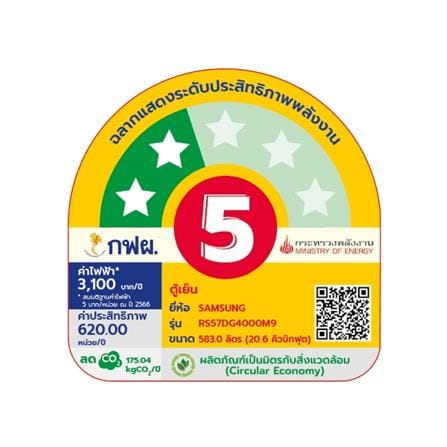 ตู้เย็น SIDE BY SIDE SAMSUNG RS57DG4000M9ST 20.6 คิว สีเงิน_5