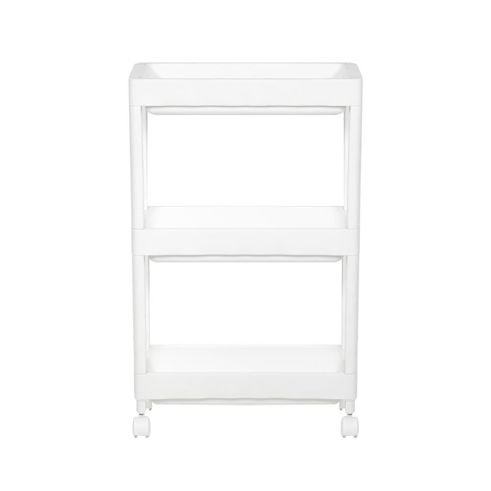 ชั้นพลาสติกแคบ 3 ชั้น STACKO MONO 48X18X76 ซม. สีขาว