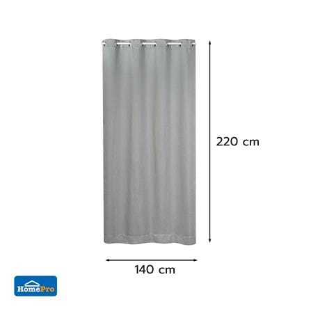 ผ้าม่าน EYELET HOME LIVING STYLE PELIGA UV 140X220 ซม. สีเทา_6