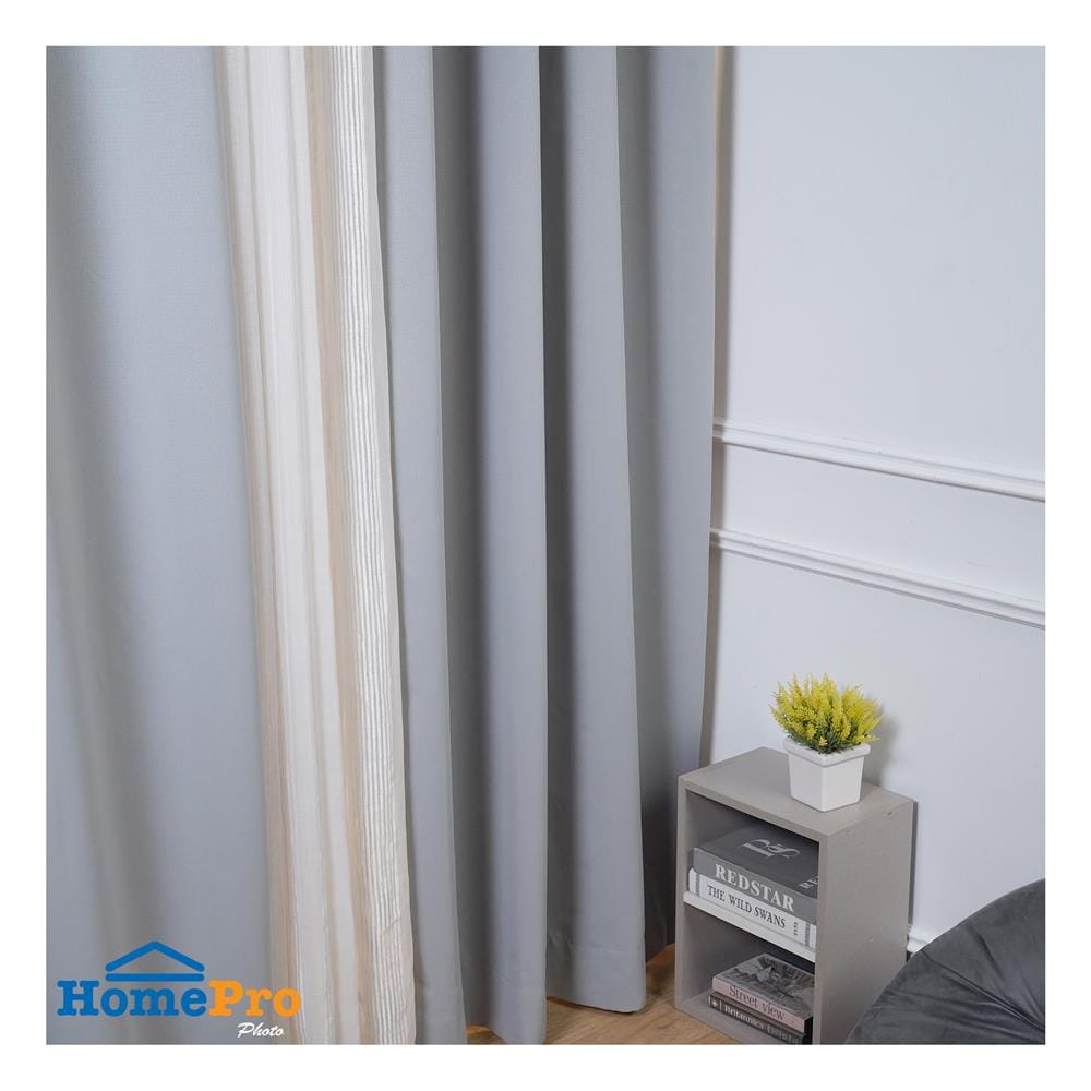 ผ้าม่าน EYELET HOME LIVING STYLE MOLLIE UV 150X220 ซม. สีเทา