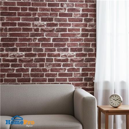 วอลล์สติกเกอร์ HOME LIVING STYLE BRICK 0.90X3 ม. สีน้ำตาล_4