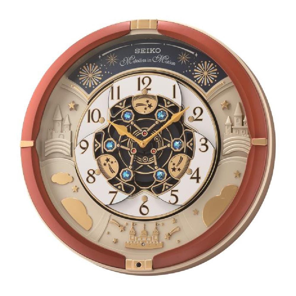 นาฬิกาแขวน SEIKO CLOCKS MELODY QXM378B 16 นิ้ว สีน้ำตาล