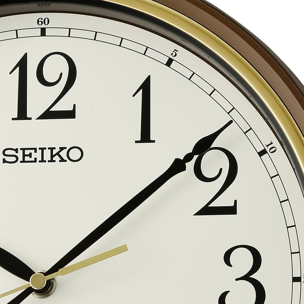 นาฬิกาแขวน SEIKO CLOCKS QHA008B 10.82 นิ้ว สีน้ำตาล