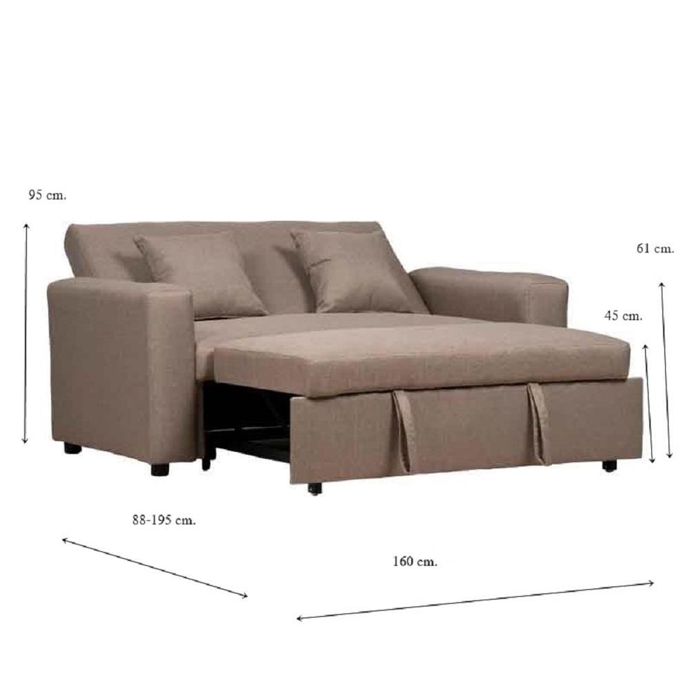 โซฟาเบด AS FURNITURE CHARMAINE CBWCA2 สีน้ำตาลอ่อน