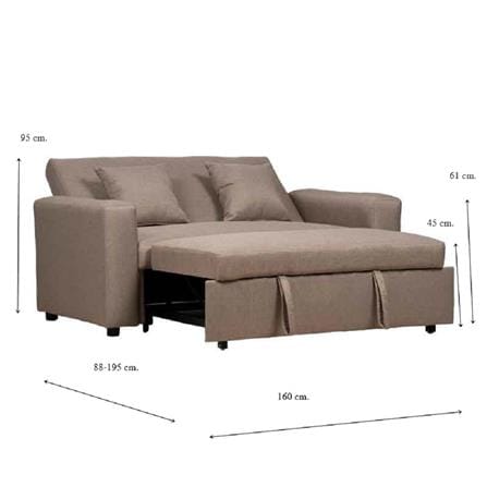 โซฟาเบด AS FURNITURE CHARMAINE CBWCA2 สีน้ำตาลอ่อน_7