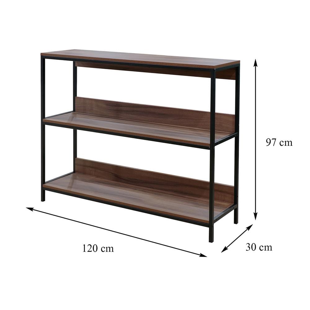ชั้นวางของโล่ง 3 ชั้น FURDINI MATIN 120 ซม. สีวอลนัท