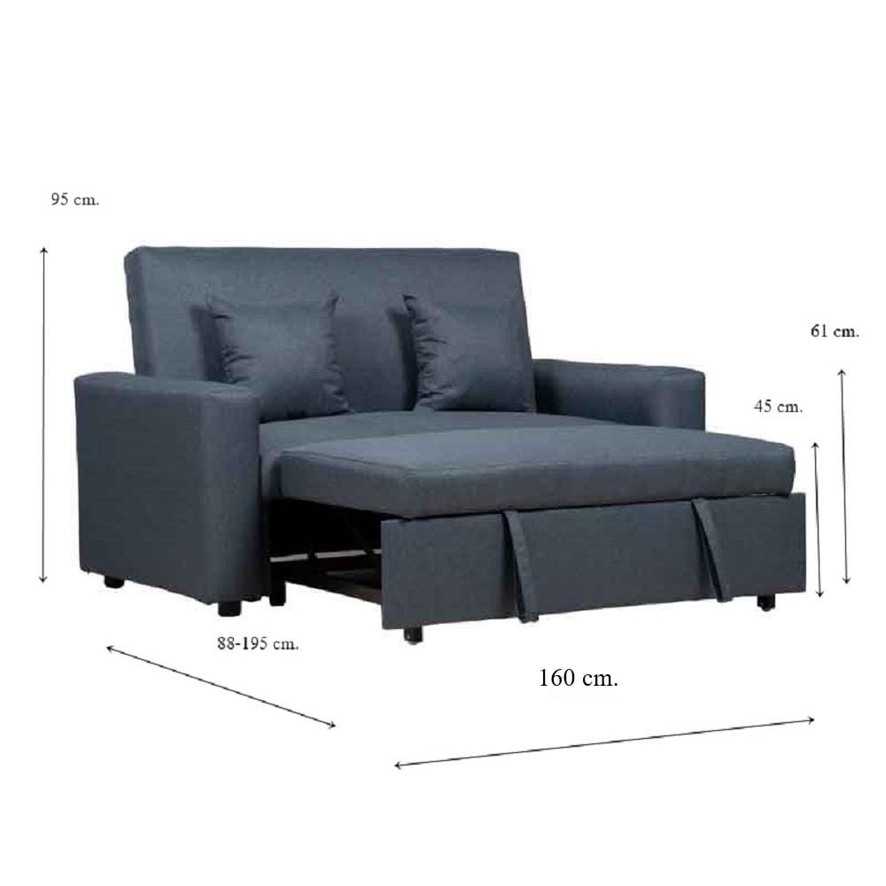 โซฟาเบด AS FURNITURE CHARMAINE CGYC43 สีเทาเข้ม