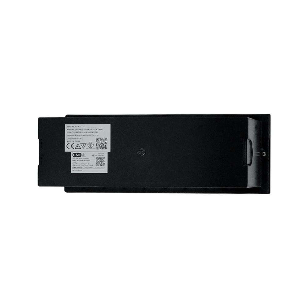 ไฟผนังภายนอก LED L&E 65-A0177 14 วัตต์ WARM WHITE สีดำ