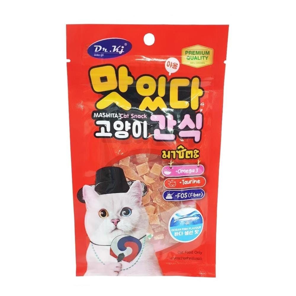 ขนมแมว DR.KJ MASHITA CAT SNACK OCEAN FISH ไซซ์ S 35 ก.