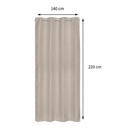 ผ้าม่าน EYELET HOME LIVING STYLE FLAT UV 140X220 ซม. สีครีม_5
