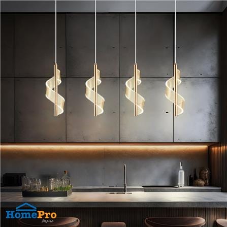 ไฟช่อ LED CARINI H2402 25 วัตต์ DAYLIGHT/COOL WHITE/WARM WHITE สีทอง/ใส 4 หัว_3