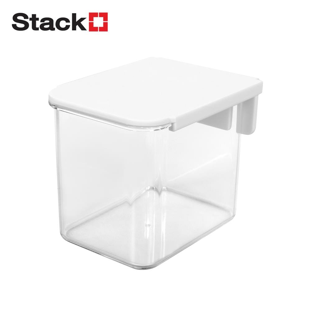 กล่องใสพร้อมฝา STACKO TIDY SIZE S 8x8x10 ซม. สีขาว_1