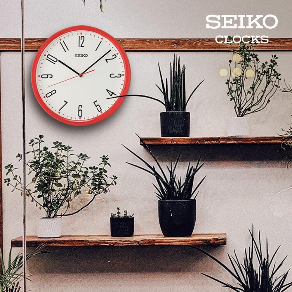 นาฬิกาแขวน SEIKO CLOCKS QHA011R 12 นิ้ว สีแดง