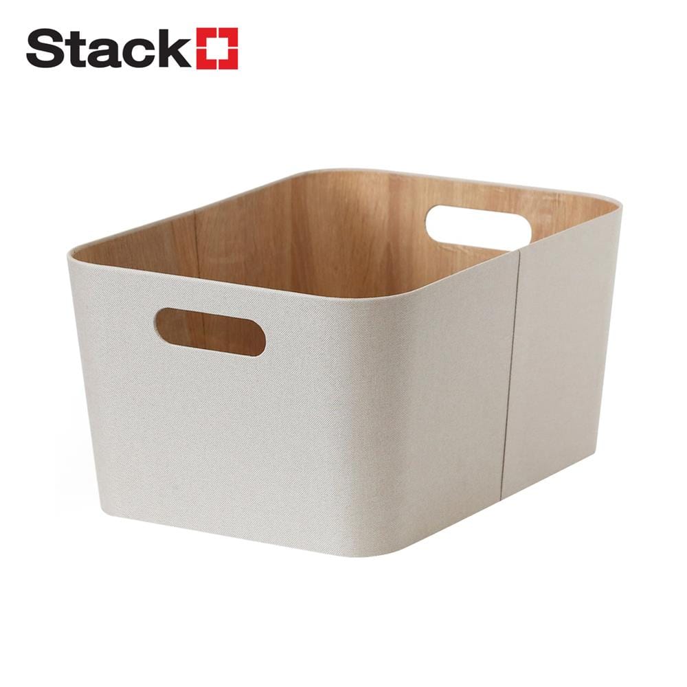 กล่องผ้าเหลี่ยม STACKO PETA 30.5X40.6X20.3 ซม. สีครีม