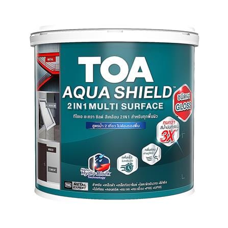สีเคลือบเงา TOA AQUA SHIELD 2 IN 1 BASE D เงา 3.5 ลิตร_0