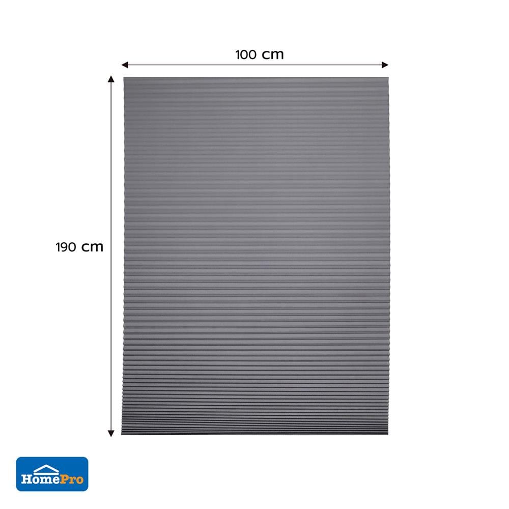 มู่ลี่แบบจีบ HOME LIVING STYLE TROFY 100X190 ซม. สีเทา