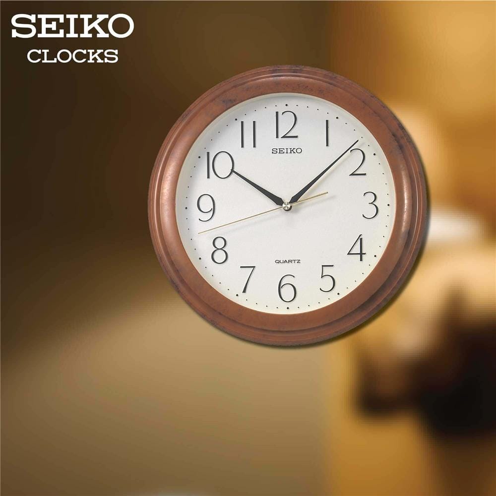 นาฬิกาแขวน SEIKO CLOCKS QXA327B 11.4 นิ้ว สีน้ำตาล