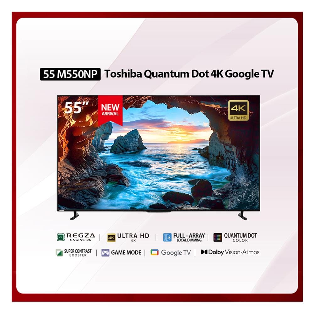 ทีวีคิวแอลอีดี 55 นิ้ว TOSHIBA (4K, QLED, GOOGLE TV) 55M550NP