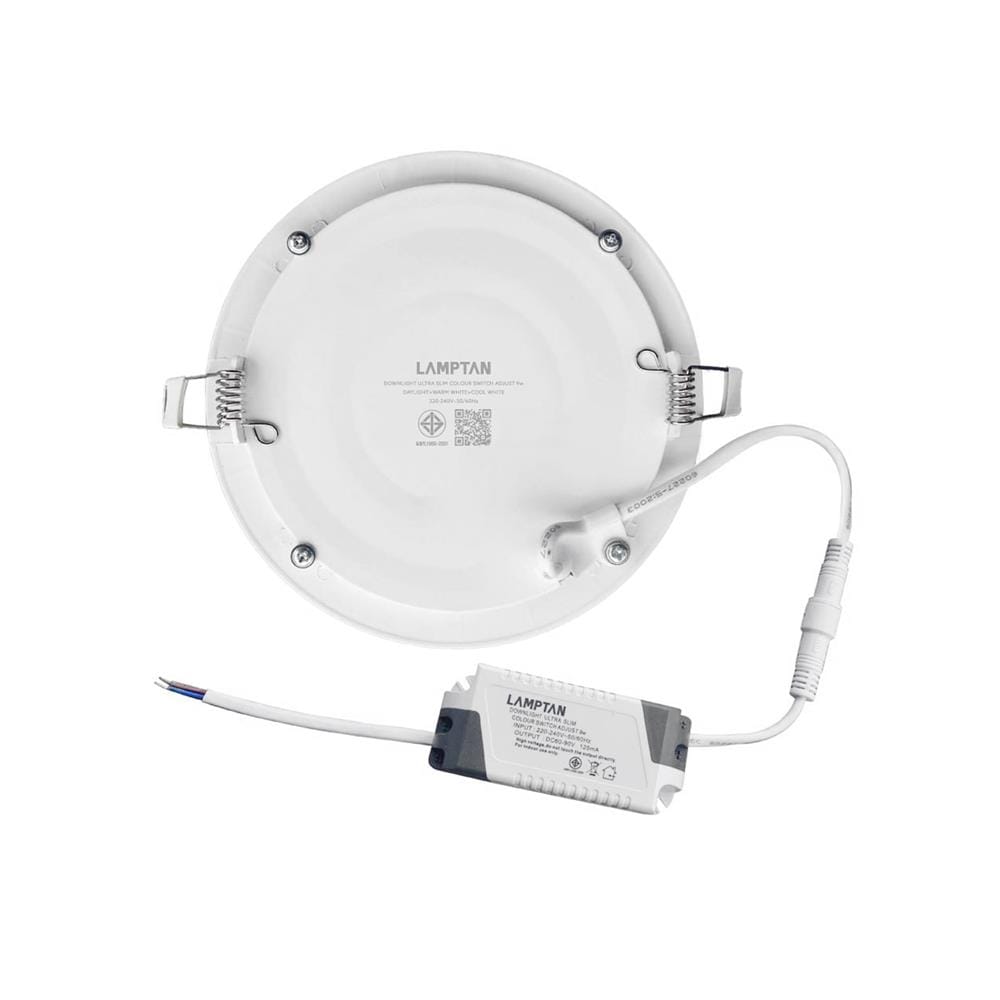 ดาวน์ไลท์ LED LAMPTAN ADJUST 5.6 นิ้ว 9 วัตต์ DAYLIGHT/COOL WHITE/WARM WHITE สีขาว