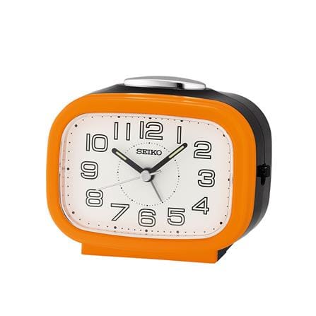 นาฬิกาปลุก SEIKO CLOCKS QHK060E 3.89X3.3 นิ้ว สีส้ม_0