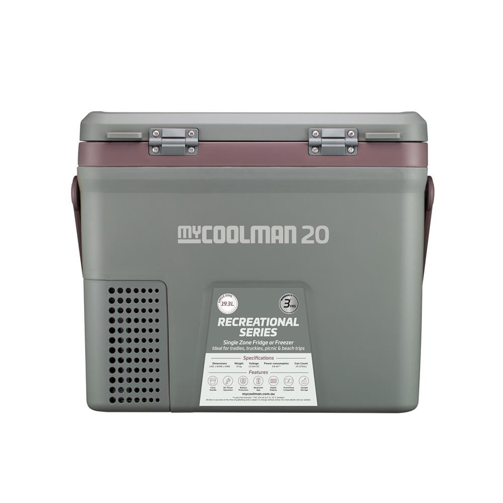 ตู้เย็นแช่แข็งพกพา MYCOOLMAN CCP20 19.3 ลิตร สีเขียว/น้ำตาล