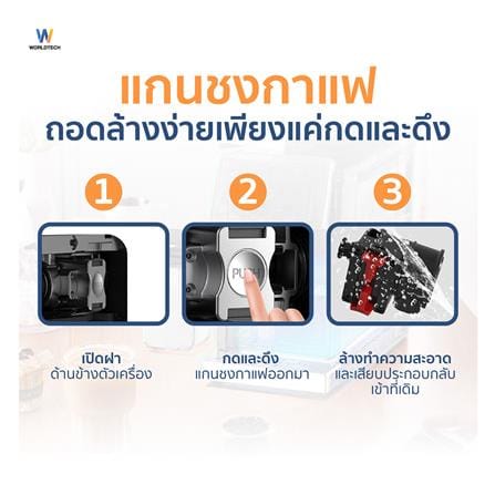 เครื่องชงกาแฟอัตโนมัติ WORLDTECH WT-CM501 สีดำ_7