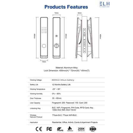 กลอนดิจิตอล ELH L700 สีดำ_5