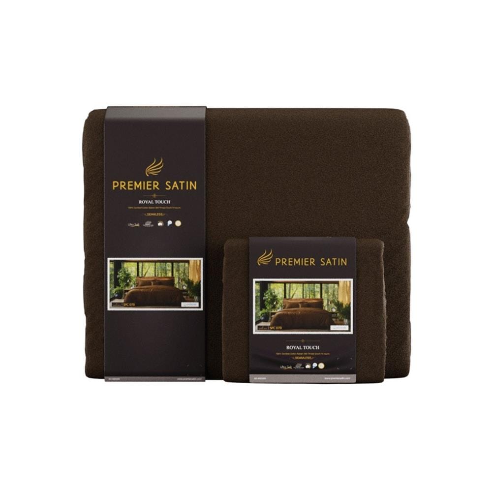 ชุดผ้าปูที่นอน 6 ฟุต 6 ชิ้น PREMIER SATIN ROYAL TOUCH SOLID SPC079