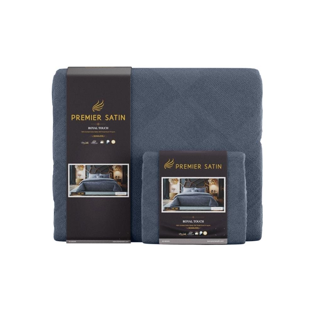 ชุดผ้าปูที่นอน 5 ฟุต 6 ชิ้น PREMIER SATIN ROYAL TOUCH PRINT PC141