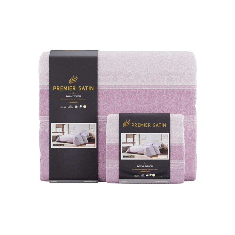ชุดผ้าปูที่นอน 5 ฟุต 6 ชิ้น PREMIER SATIN ROYAL TOUCH PRINT PC140