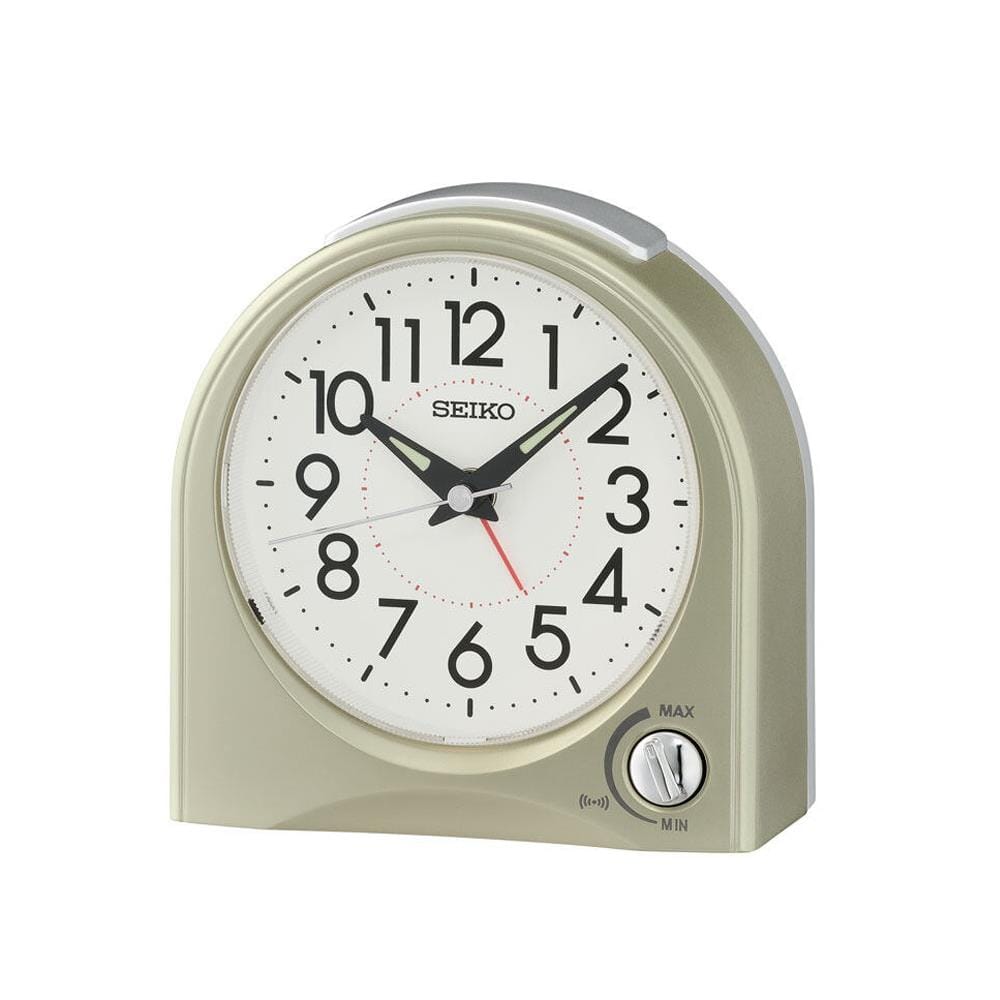 นาฬิกาปลุก SEIKO CLOCKS QHE204G 4.6X4.5 นิ้ว สีทอง
