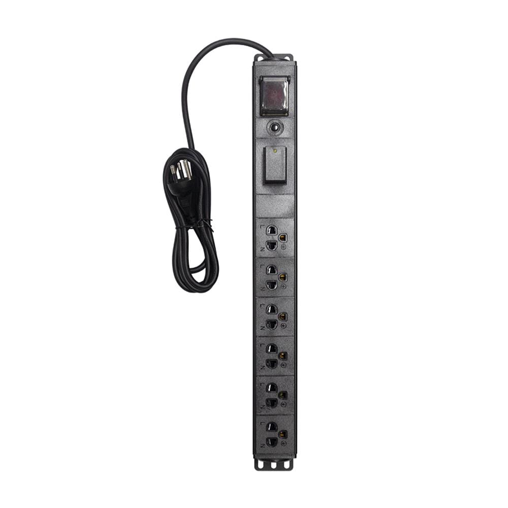 รางปลั๊กไฟตู้ RACK 6 ช่อง 1 สวิตซ์ GLINK GPDU-08K 2 ม.