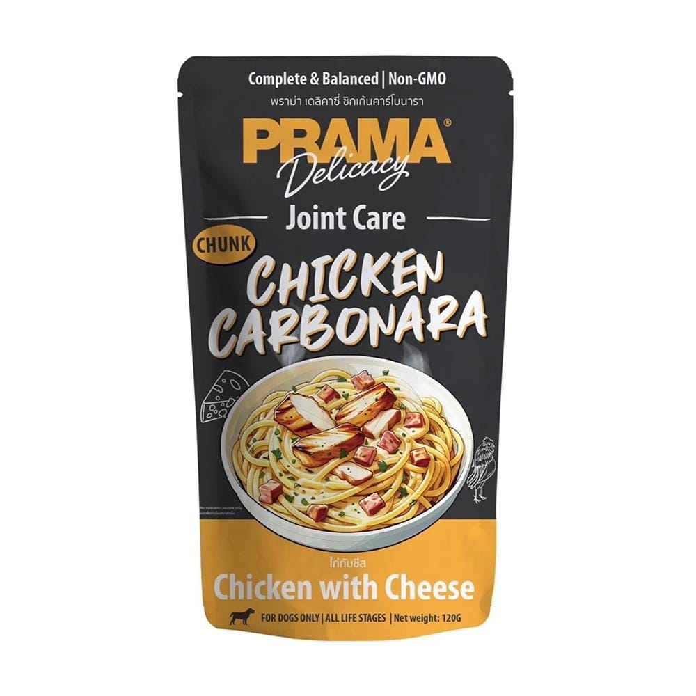อาหารเปียกสุนัข PRAMA CHICKEN CARBONARA 400 ก.