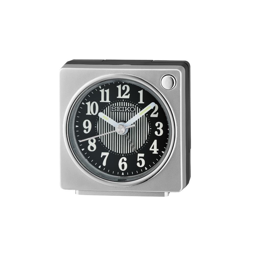 นาฬิกาปลุก SEIKO CLOCKS QHE197S 2.5 นิ้ว สีเงิน
